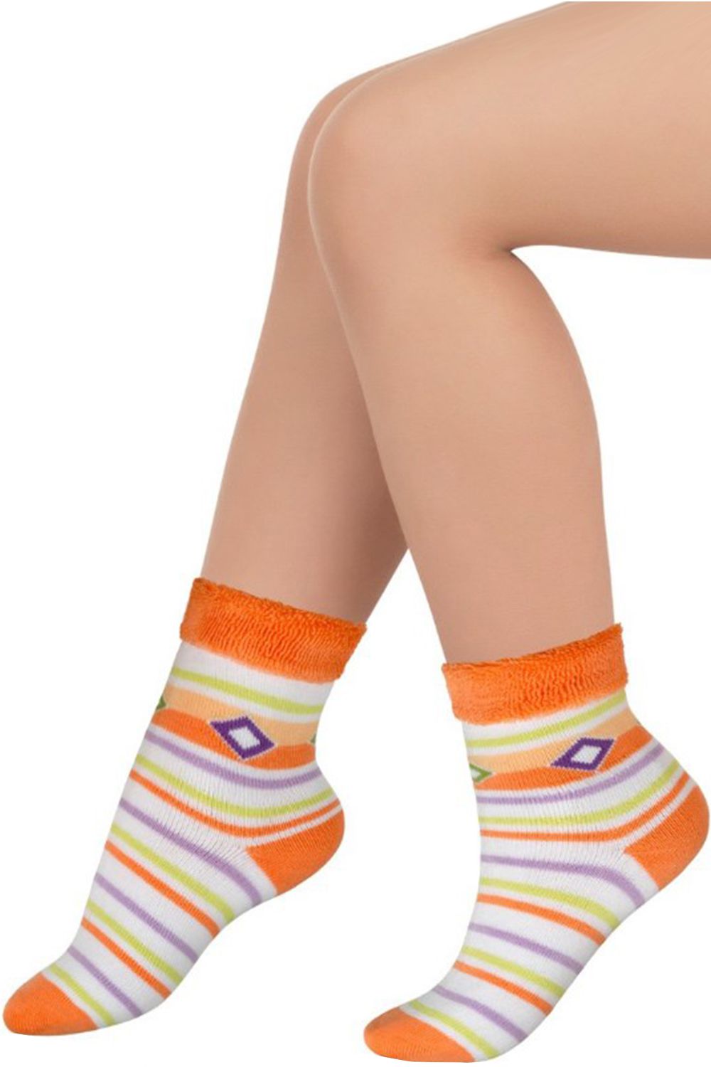 Носки махровые для девочки SAM-1425 оранжевый Charmante, Китай (КНР)