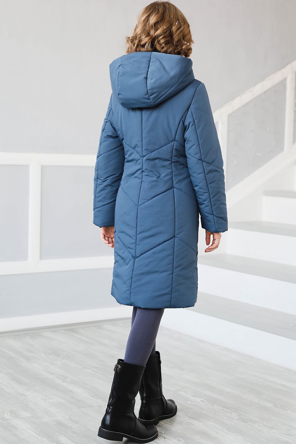 Пальто Mamma Mila, размер 146, цвет голубой Pc19 - фото 9