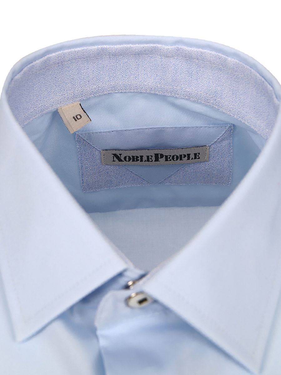 Рубашка Noble People, размер 122, цвет голубой 19003-450/1 - фото 7