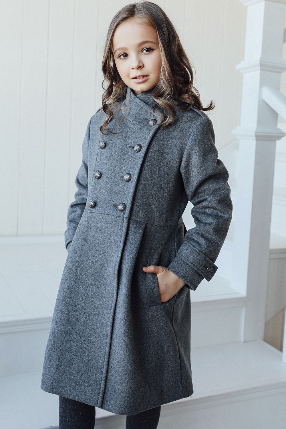 Пальто Mamma Mila, размер 158, цвет серый F19/D5-gray - фото 1