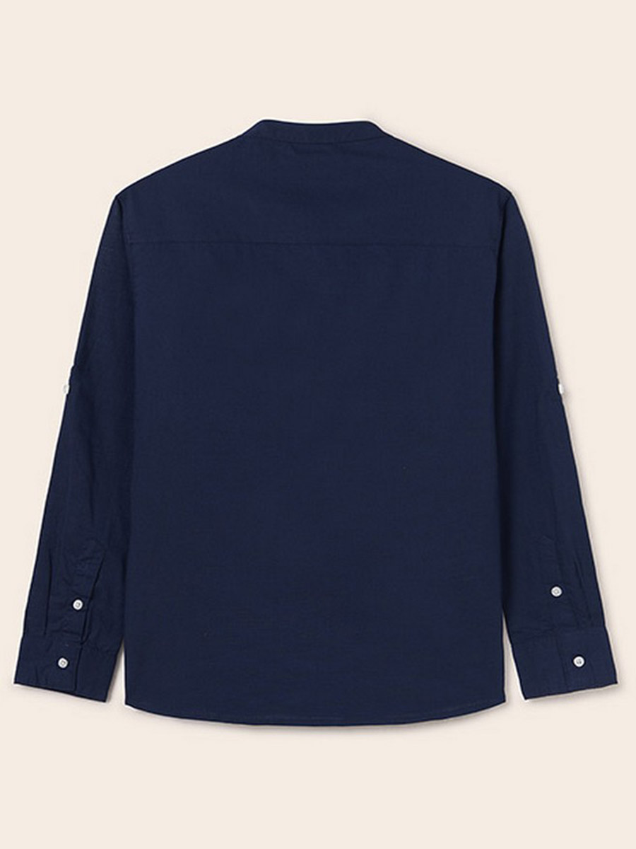 Рубашка Mayoral, размер 128, цвет синий 6.115/79 - фото 3