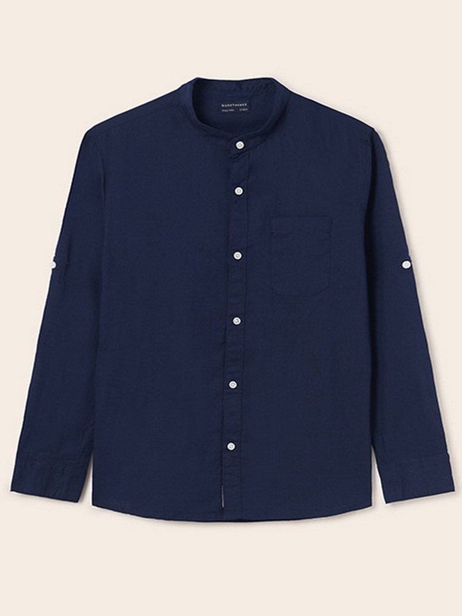 Рубашка Mayoral, размер 128, цвет синий 6.115/79 - фото 2