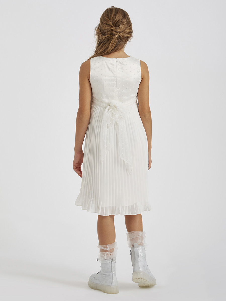 Платье Смена, размер 134 (64), цвет белый 21584 - фото 2