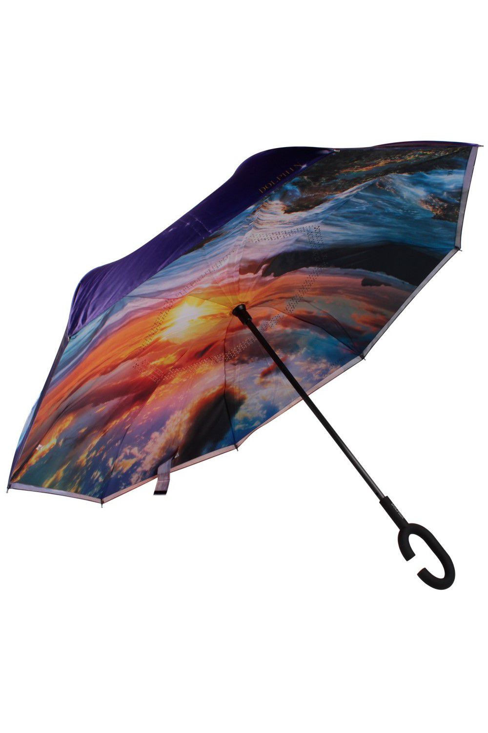 Зонт-наоборот Multibrand, размер UNI, цвет оранжевый - фото 2