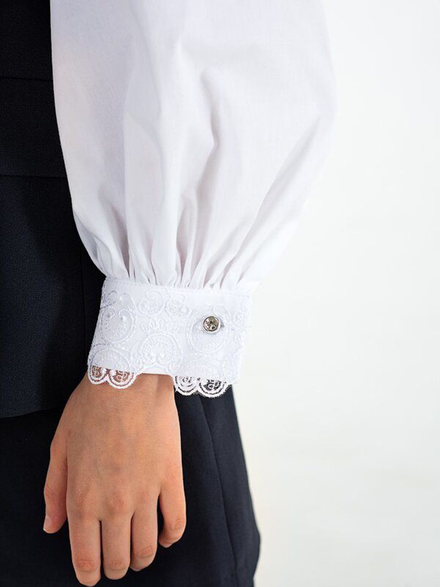 Блуза Юные Фантазёры, размер 158, цвет белый 4107-1 - фото 3