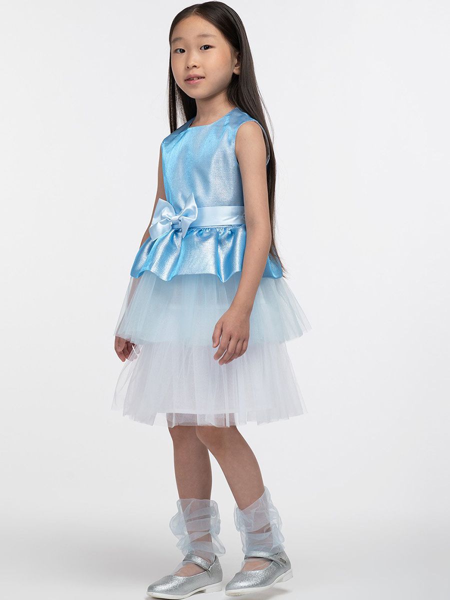 Платье Смена, размер 110-56, цвет голубой 20607 - фото 4