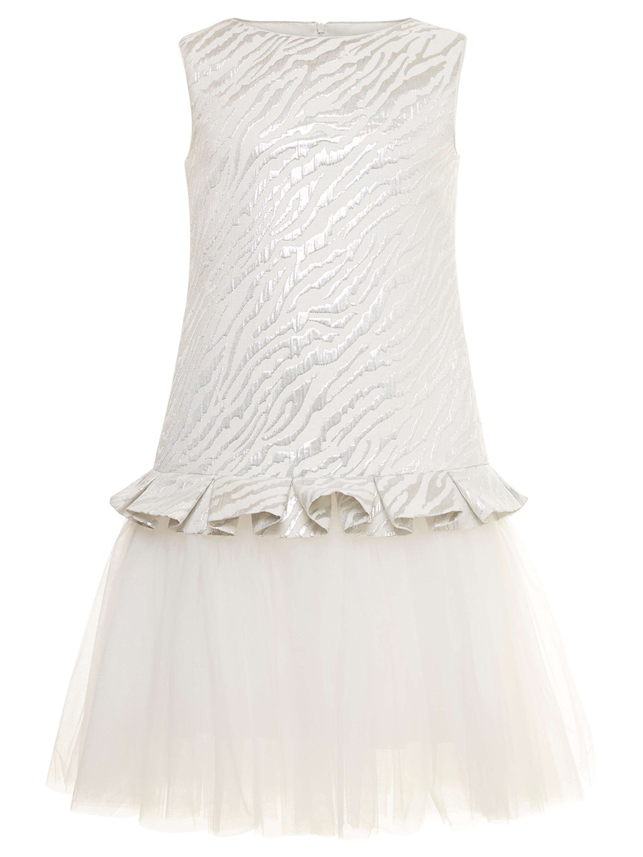 Платье Смена, размер 134 (64), цвет серый 21570 - фото 5