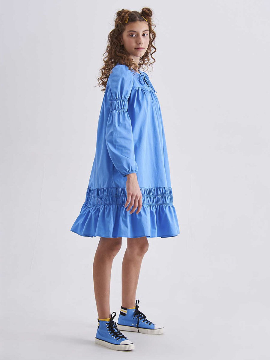 Платье Смена, размер 12, цвет голубой 43013 - фото 4