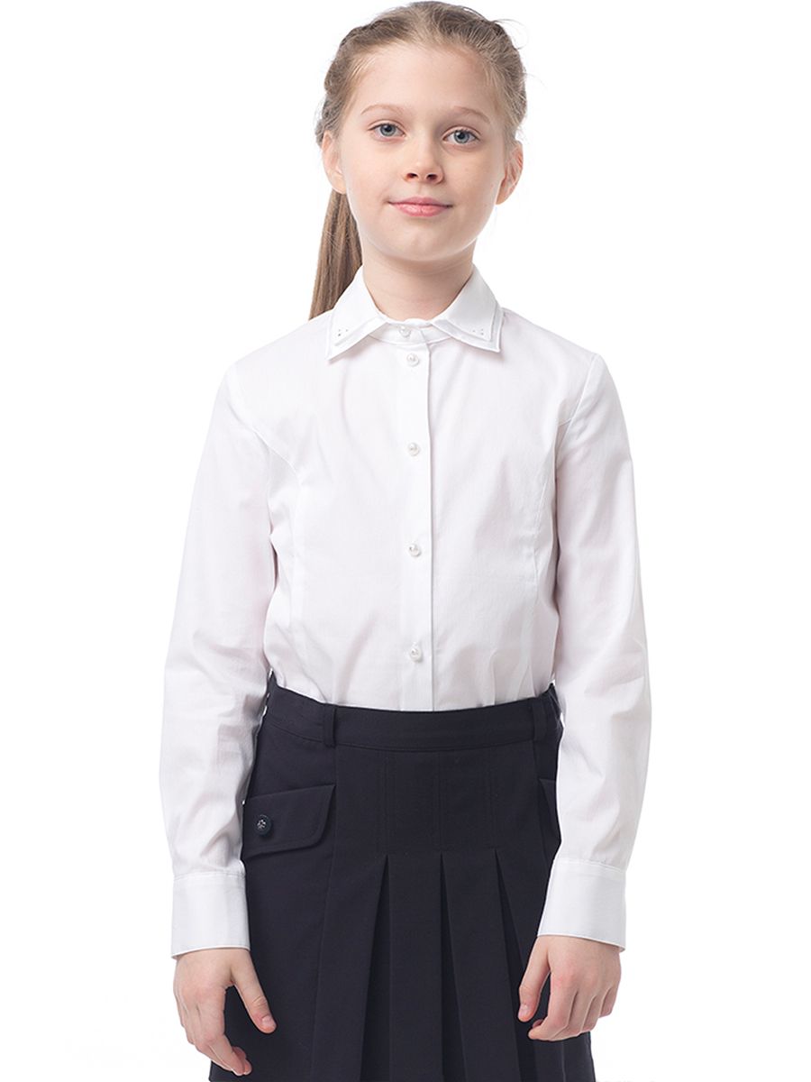 Блуза Cleverly, размер 128, цвет белый S5CB01-0401/0401 - фото 1