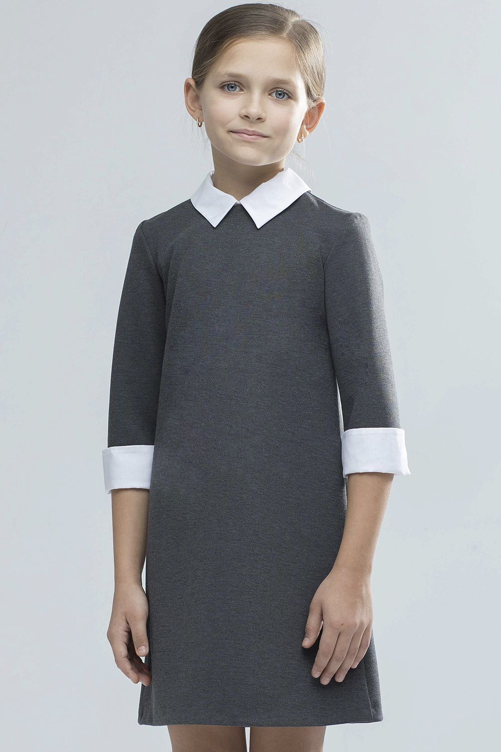 Платье Смена, размер 146, цвет серый 17c86 - фото 1