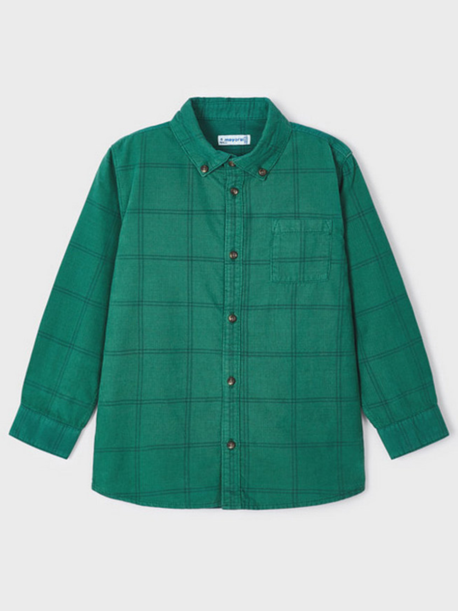 Рубашка Mayoral, размер 134, цвет зеленый 4.105/52 - фото 4