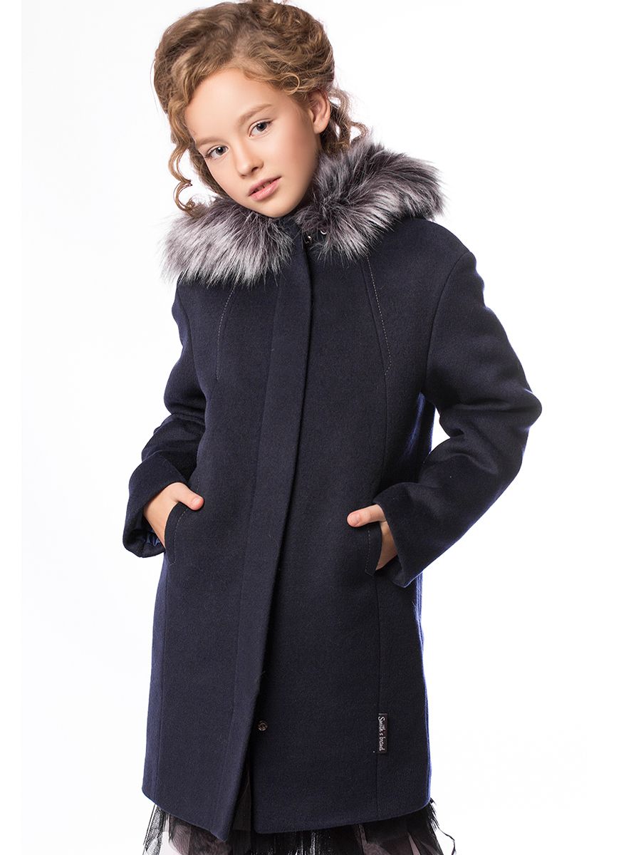 Пальто Mamma Mila, размер 128, цвет синий W18-K - фото 1