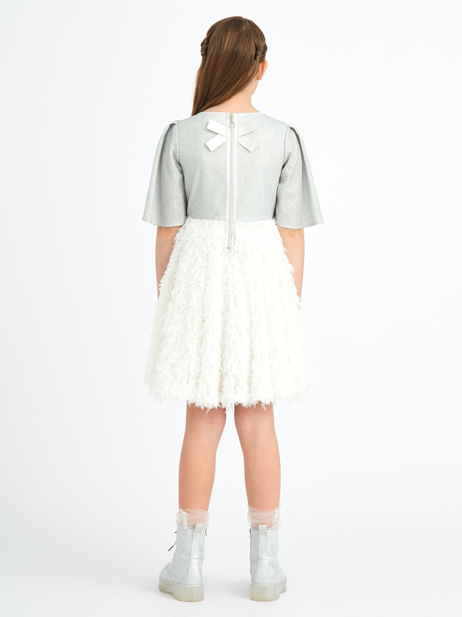 Платье Смена, размер 146 (72), цвет серый 21562 - фото 2