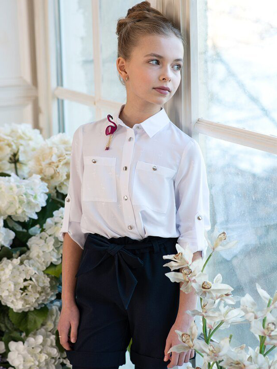 Блуза Юные Фантазёры, размер 158, цвет белый 4061-10Ф - фото 1