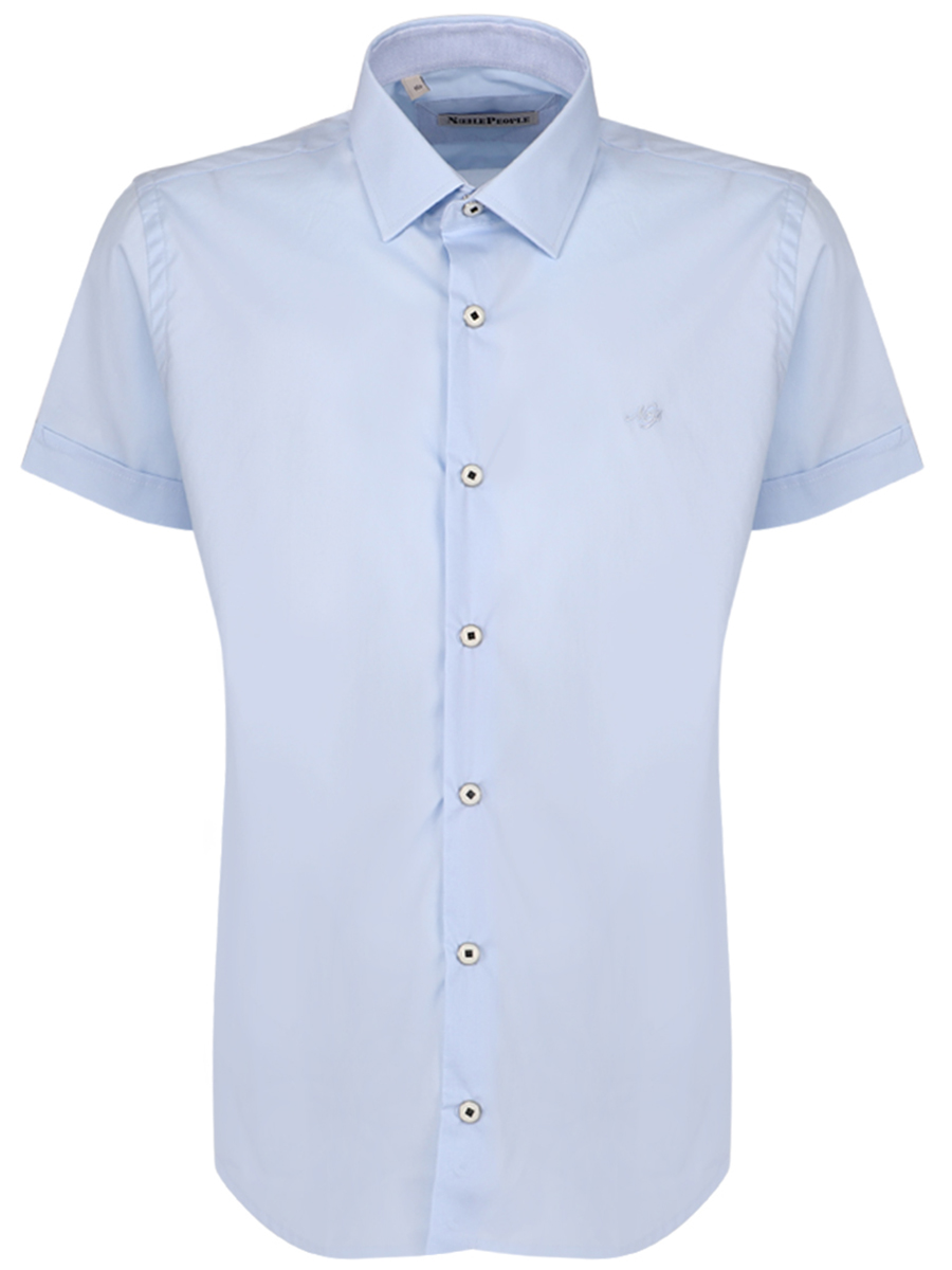 Рубашка Noble People, размер 122, цвет голубой 19003-450/1 - фото 4