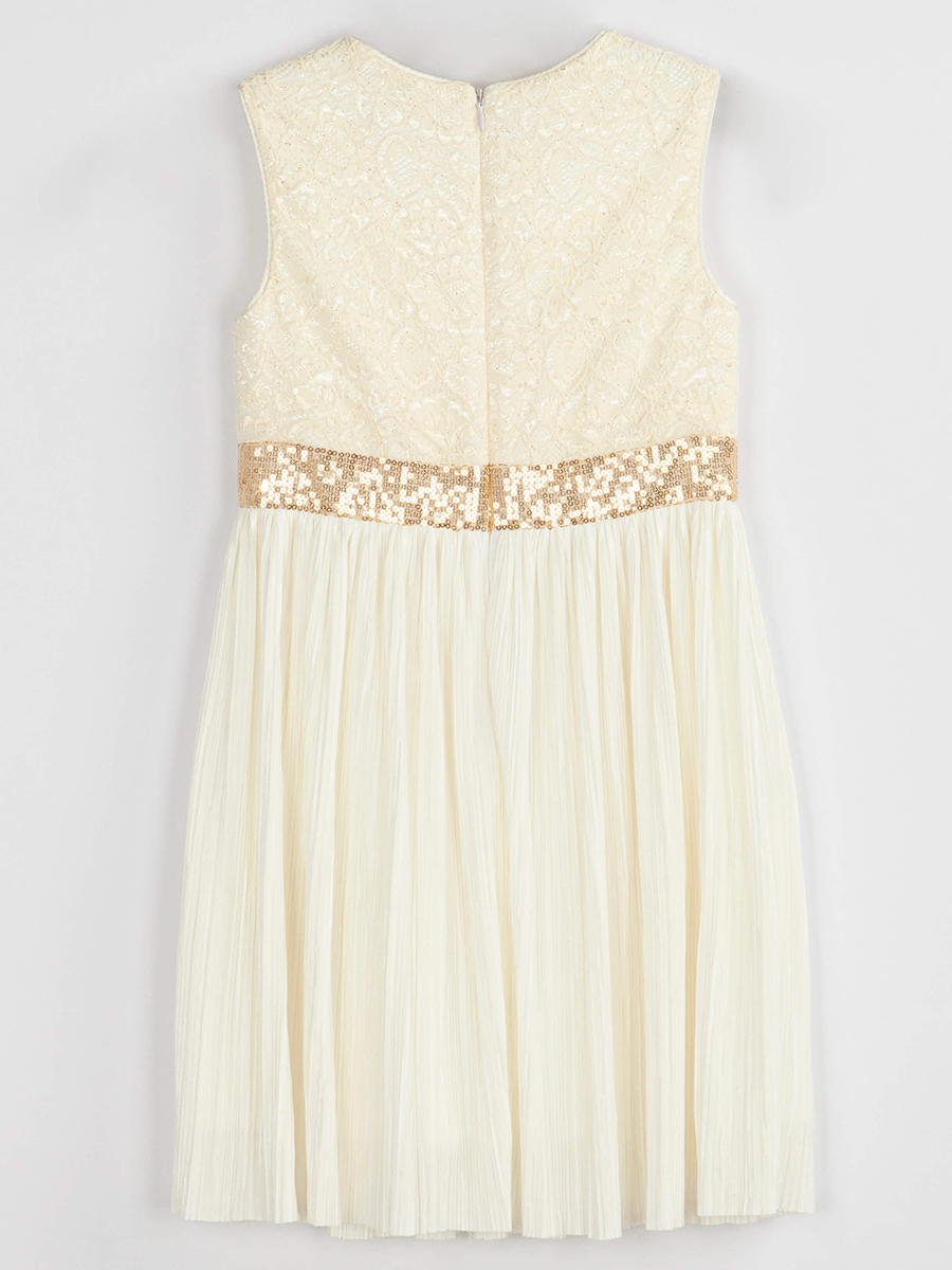 Платье Смена, размер 146 (72), цвет белый 21547 - фото 7