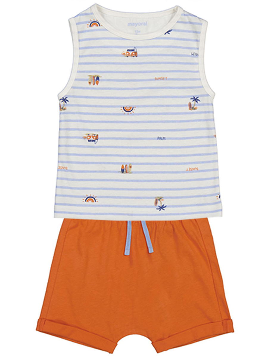 Пижама Mayoral, размер 1,5 года, цвет оранжевый