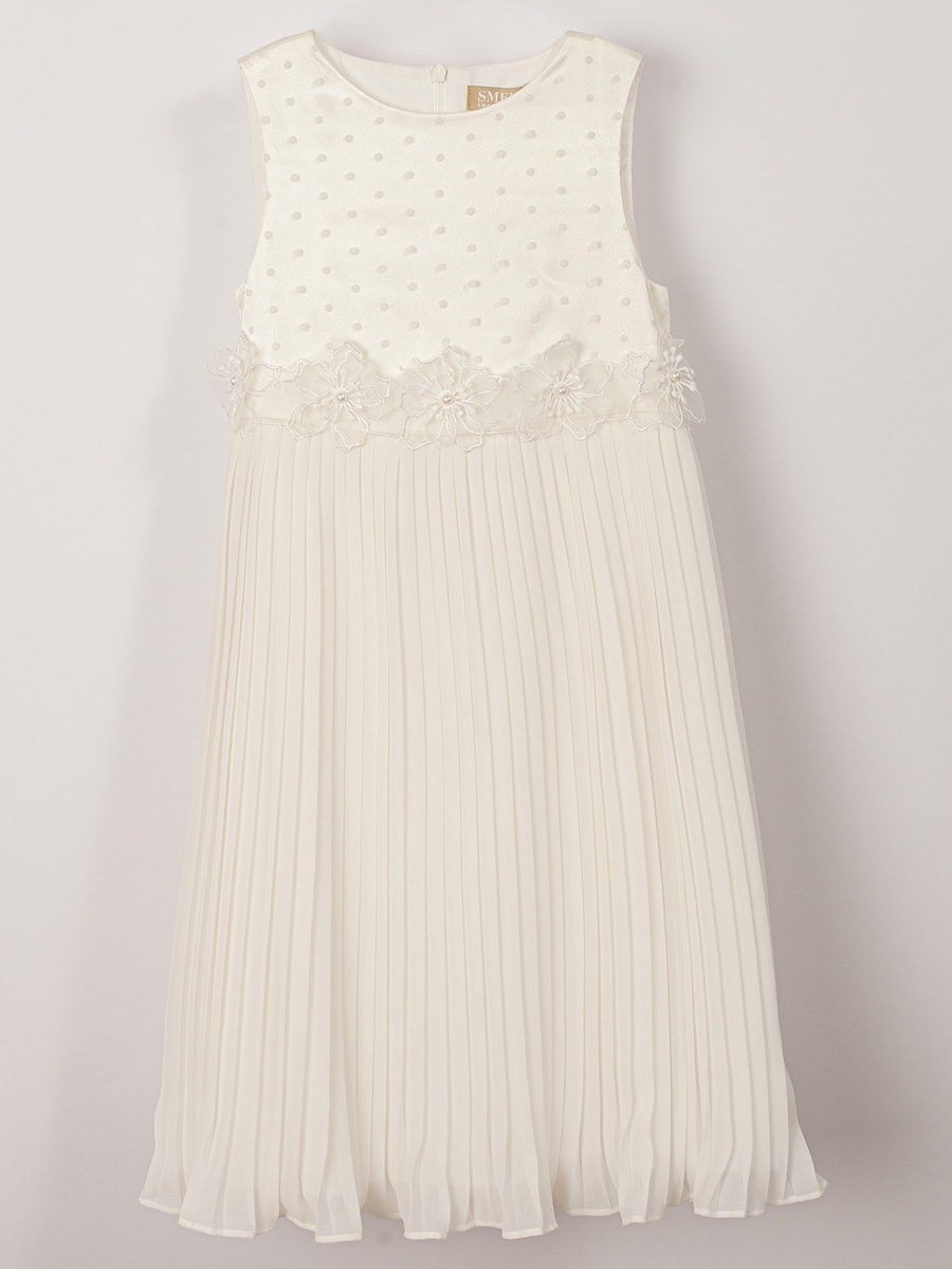 Платье Смена, размер 134 (64), цвет белый 21584 - фото 6