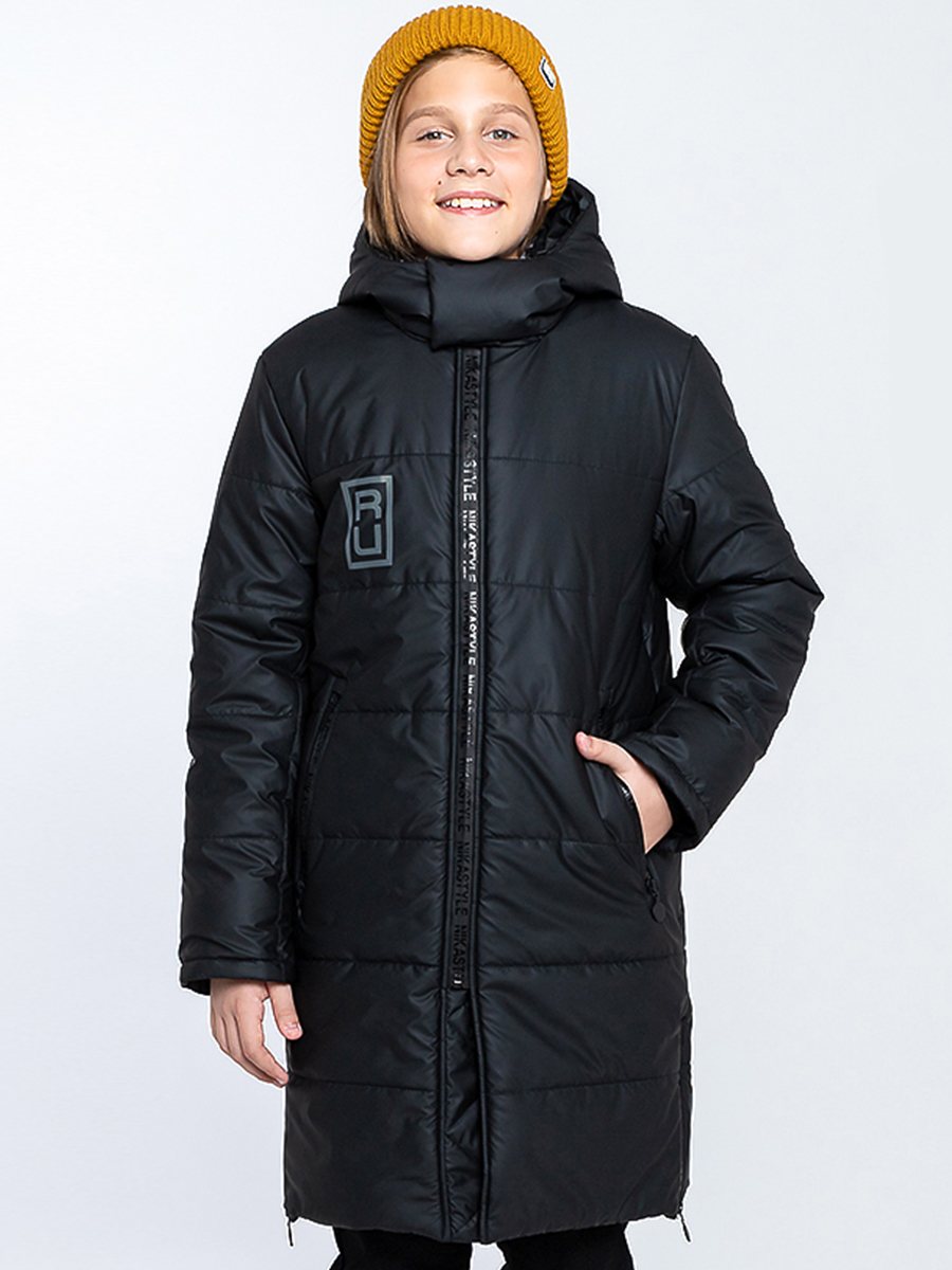 Пальто Nikastyle, размер 128 (64), цвет черный 6з2921 - фото 1