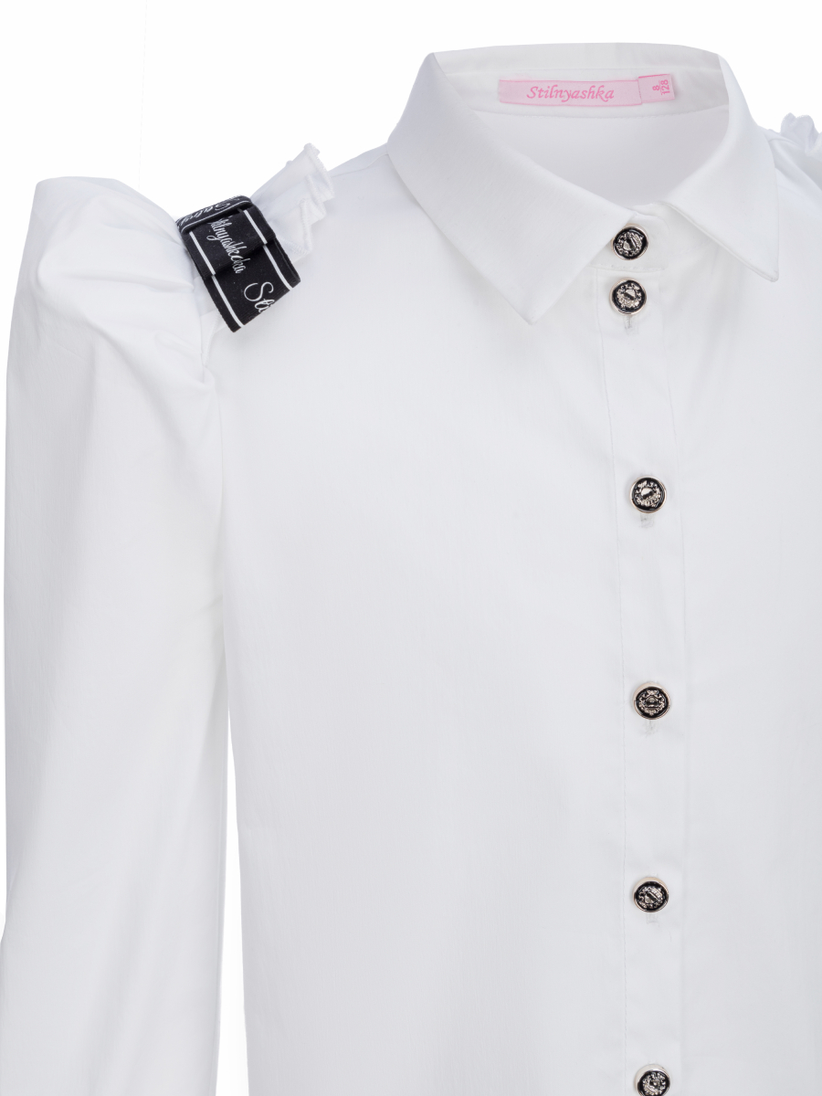 Блуза Stilnyashka, размер 12, цвет белый - фото 3