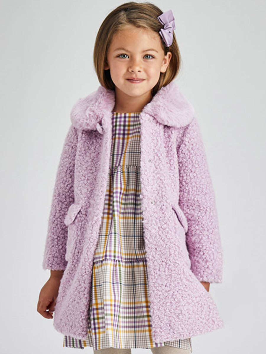 Пальто Mayoral, размер 122, цвет фиолетовый 4.435/56 - фото 1