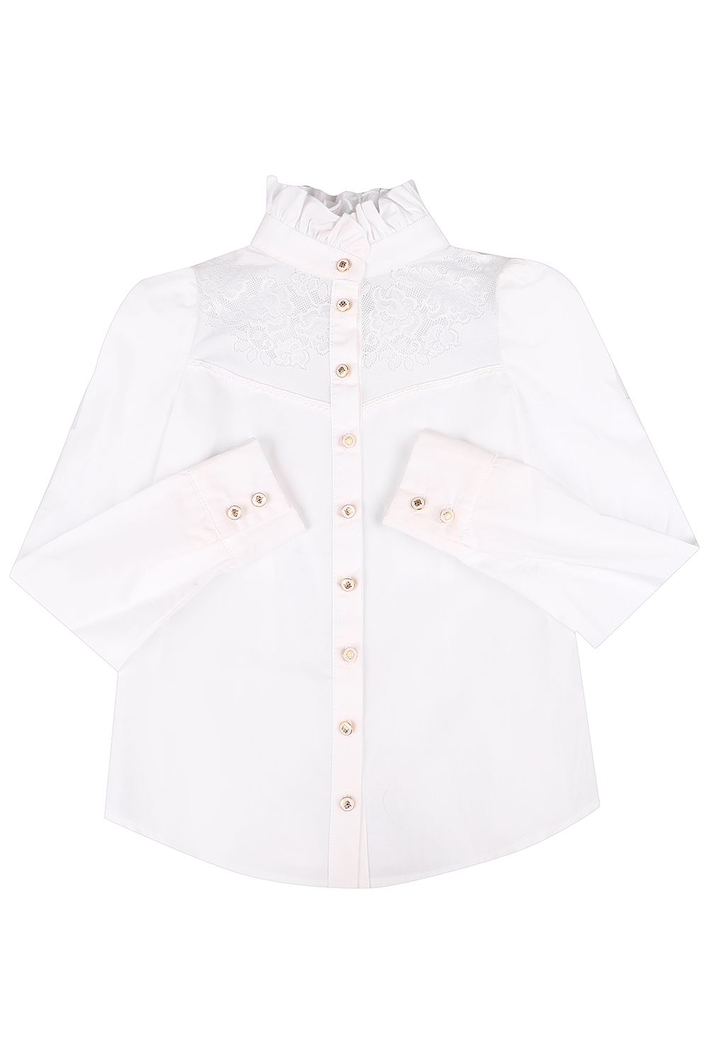 Блуза Маленькая Леди, размер 164, цвет белый 1337/3-519-VXBX - фото 1