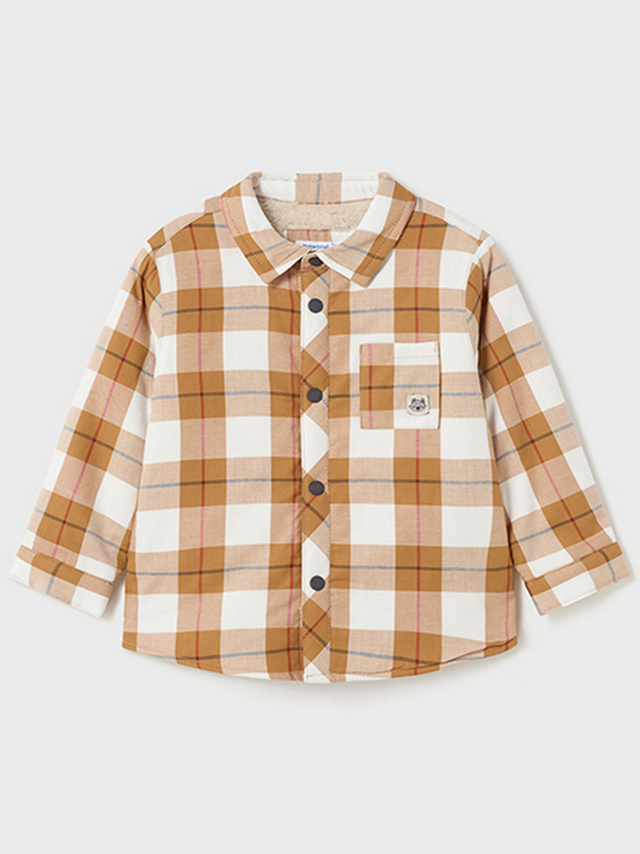 Рубашка Mayoral, размер 98, цвет коричневый 2.175/48 - фото 4