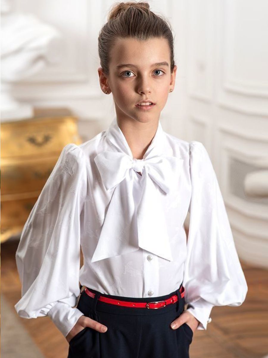 Блуза Юные Фантазёры, размер 134, цвет белый 4083-10Т - фото 1