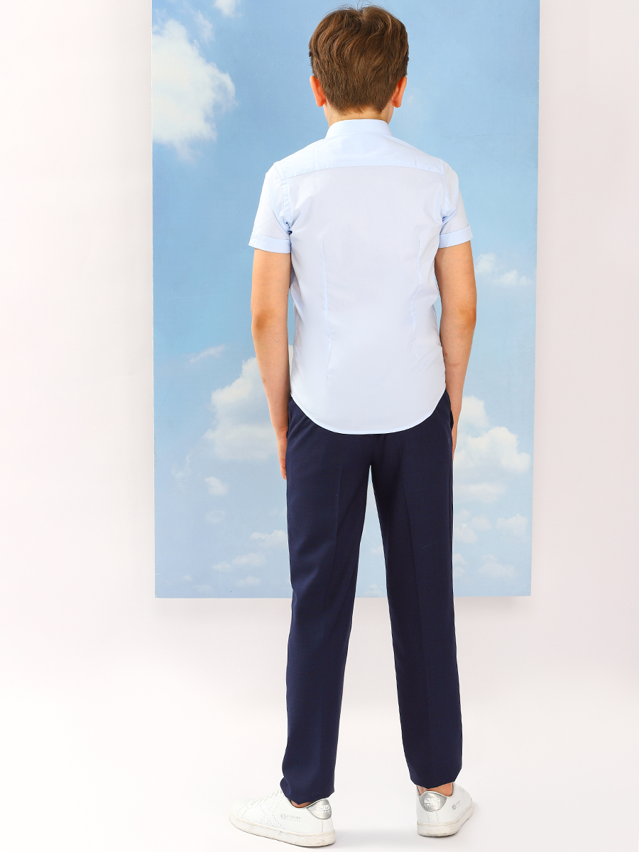 Рубашка Noble People, размер 122, цвет голубой 19003-450/1 - фото 2