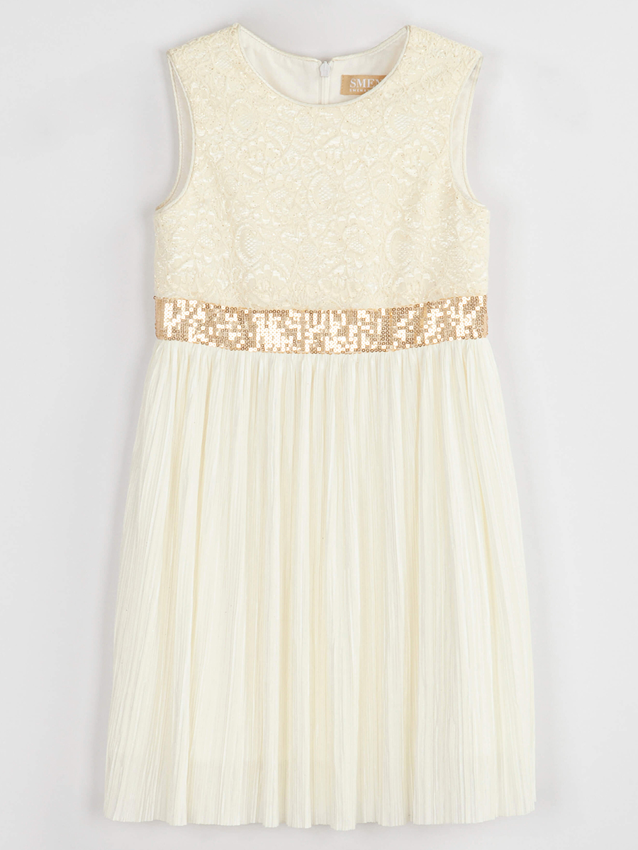 Платье Смена, размер 146 (72), цвет белый 21547 - фото 6