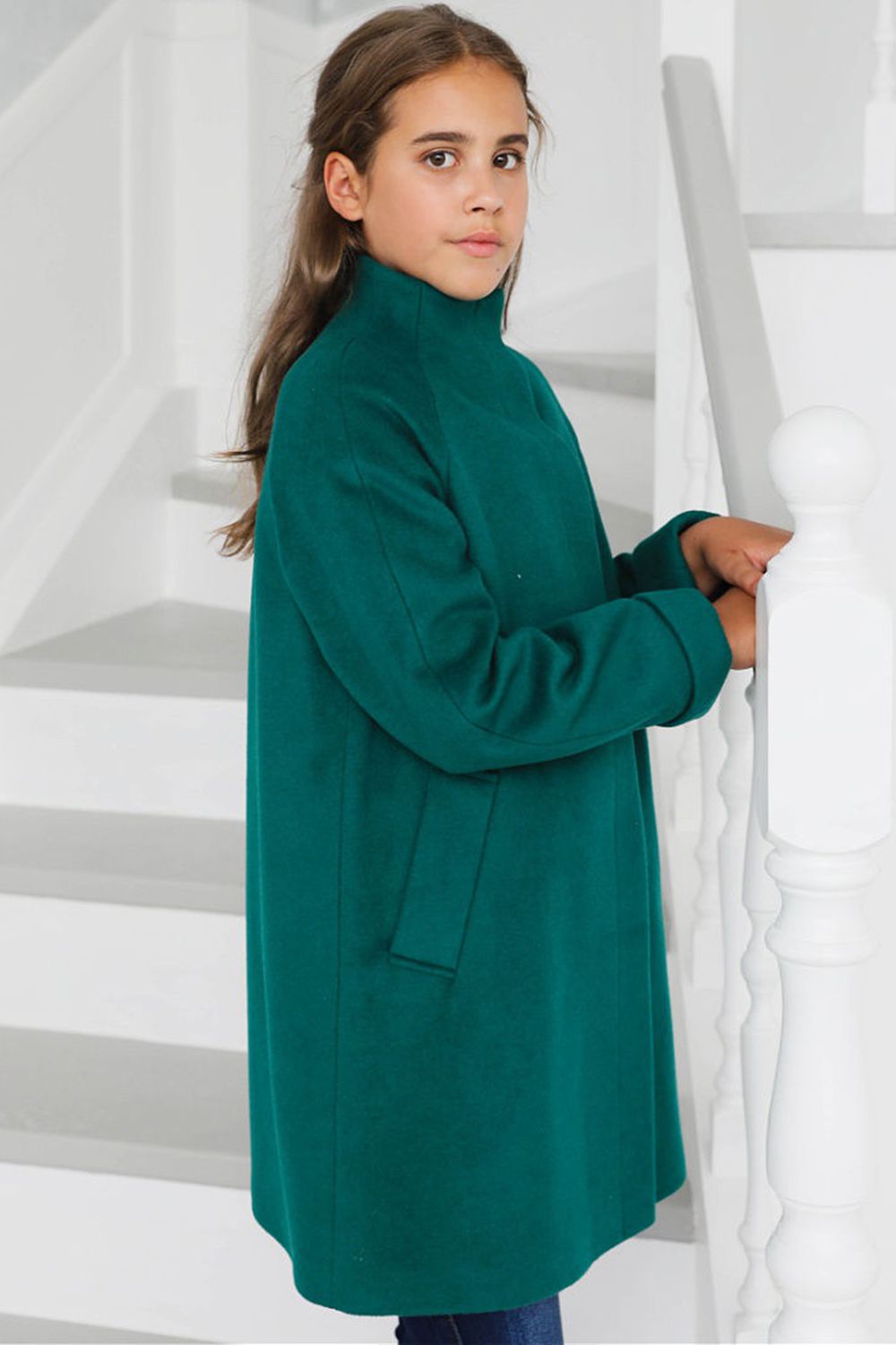 Пальто Mamma Mila, размер 140, цвет зеленый S18-C - фото 1