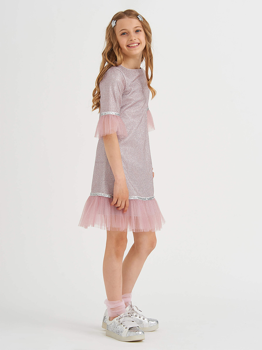 Платье Смена, размер 140 (68), цвет фиолетовый 21567 - фото 3