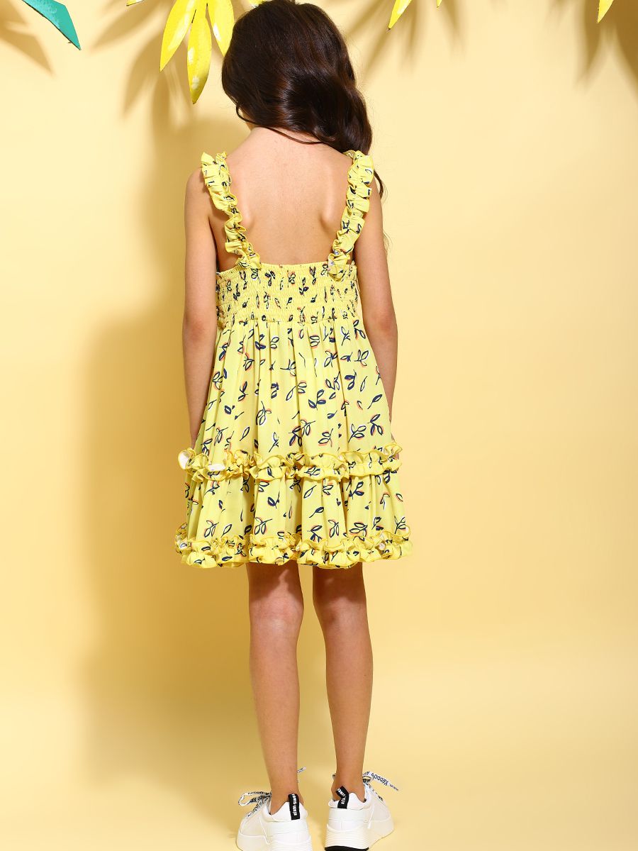 Платье Y-clu', размер 128, цвет желтый Y15165 - фото 4