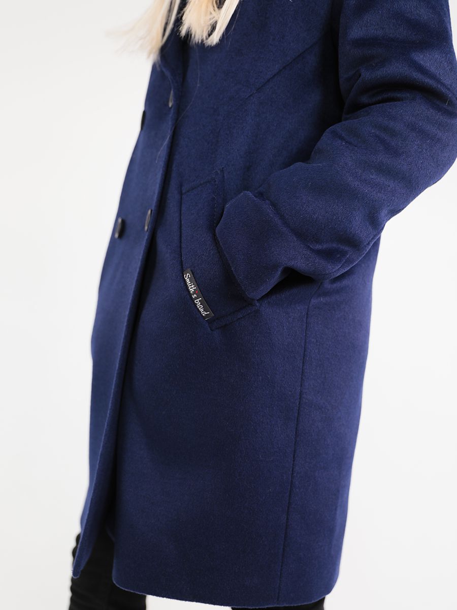 Пальто Mamma Mila, размер 140, цвет синий A5 - фото 5