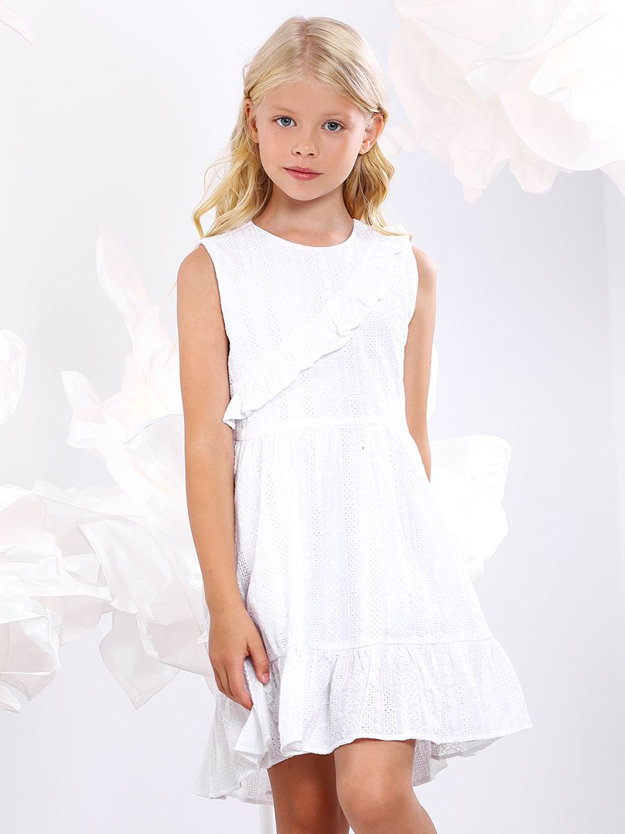 Платье Y-clu', размер 98, цвет белый YB13649 - фото 4