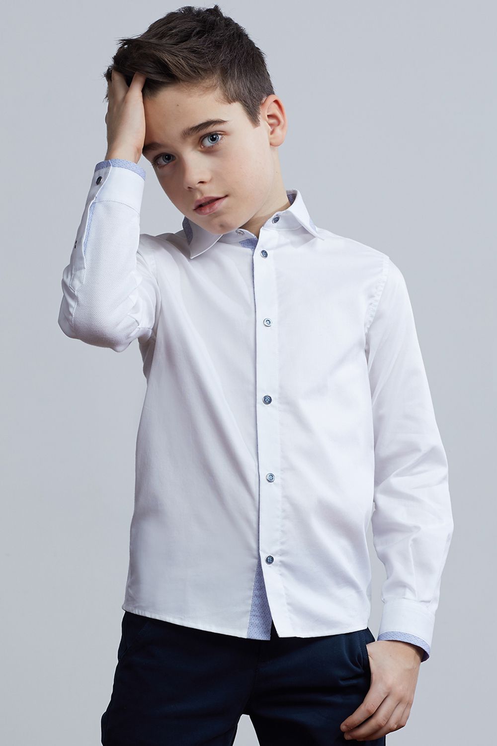 Рубашка Silver Spoon, размер 164, цвет белый SSFSB-929-13844-219 - фото 1