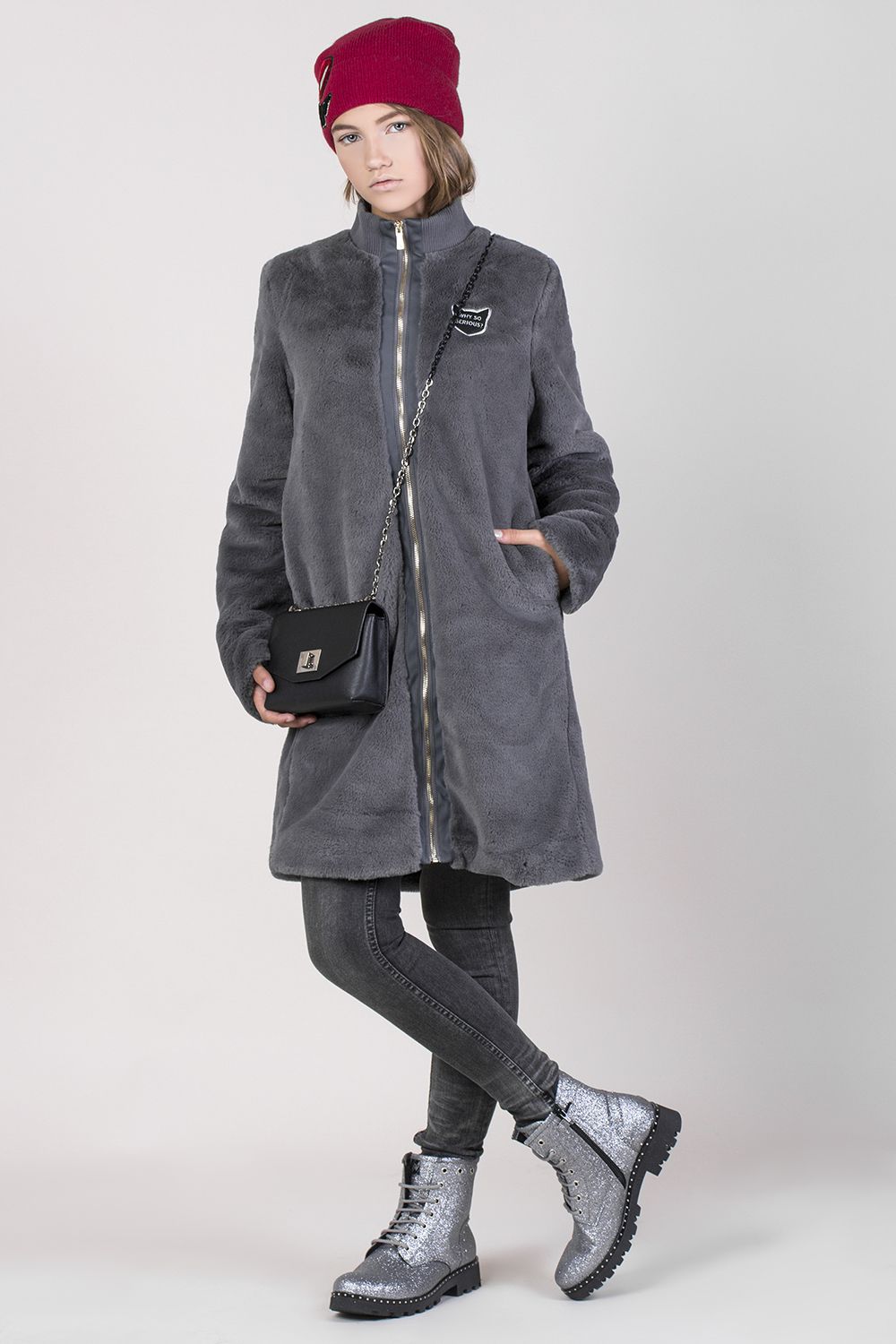 Пальто Noble People, размер 140, цвет серый - фото 3