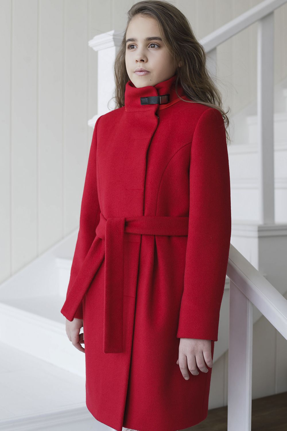 Пальто Mamma Mila, размер 164, цвет красный F18-D2 - фото 1