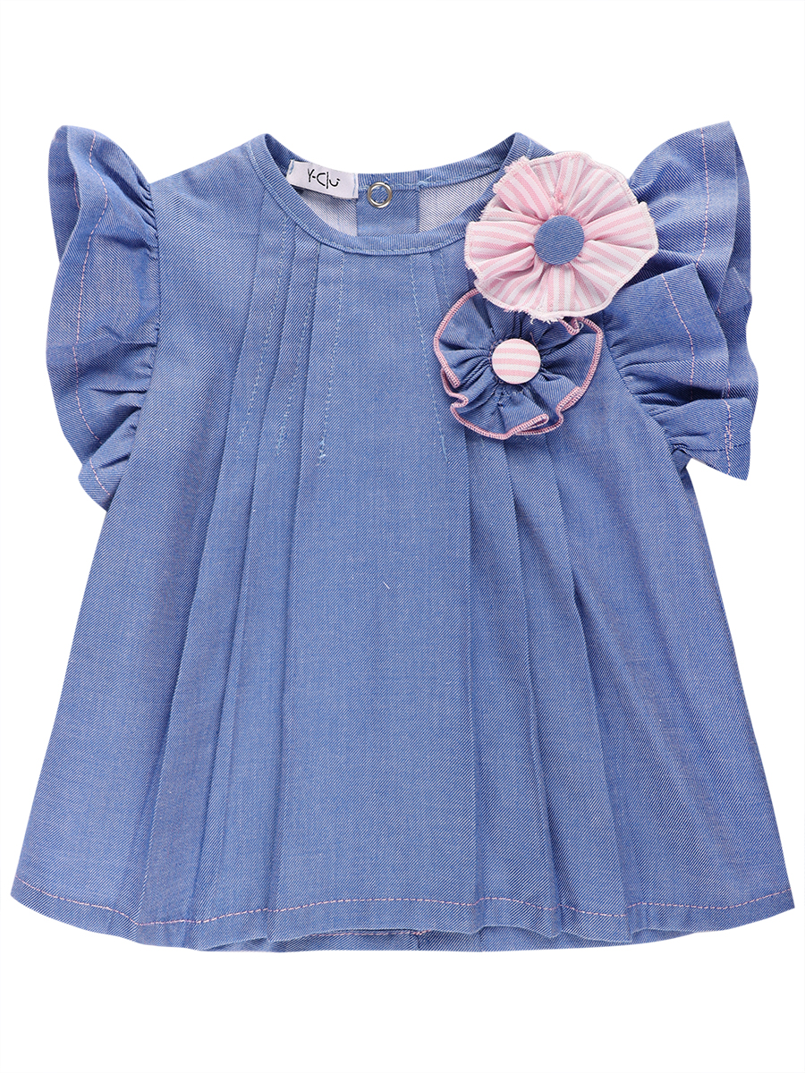 Блузка Y-clu', размер 74, цвет синий YN9850 - фото 1