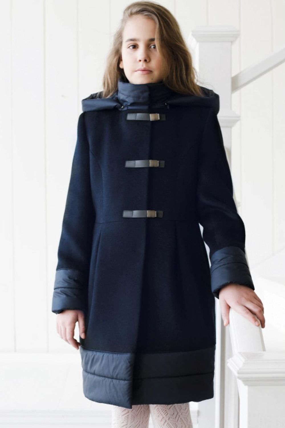 Пальто Mamma Mila, размер 146, цвет синий F18-H - фото 1