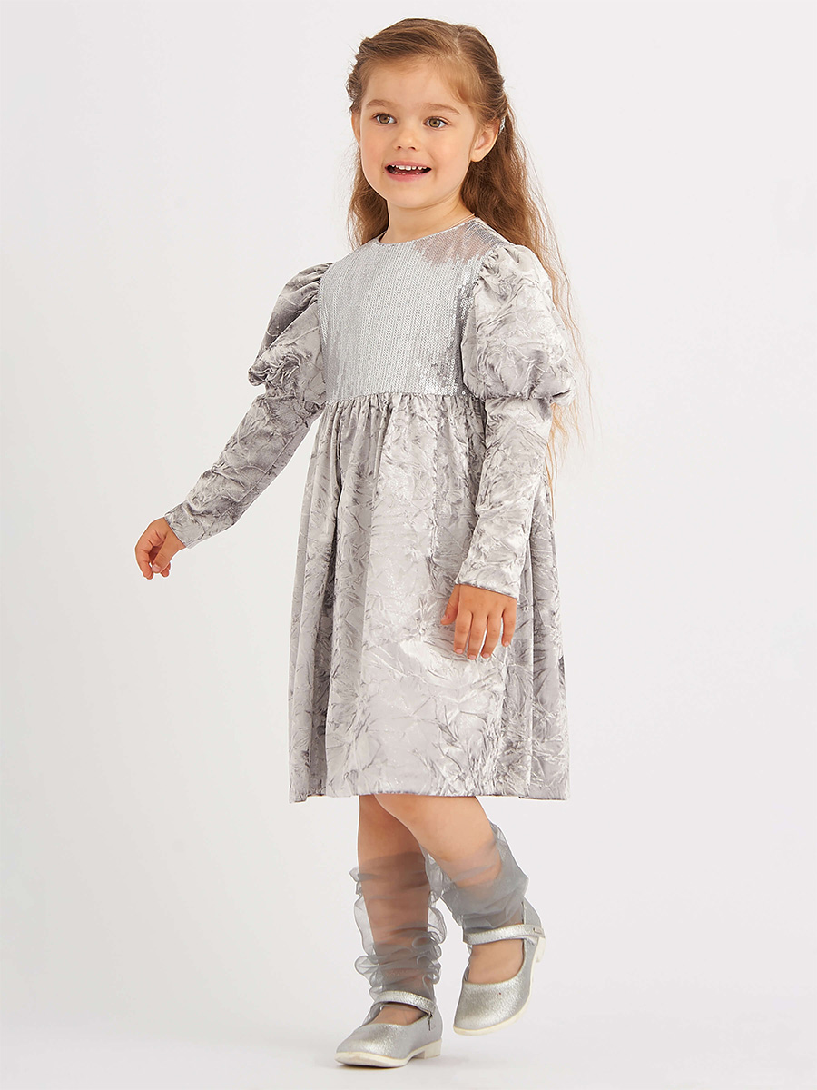 Платье Смена, размер 104 (56), цвет серый 21607 - фото 5