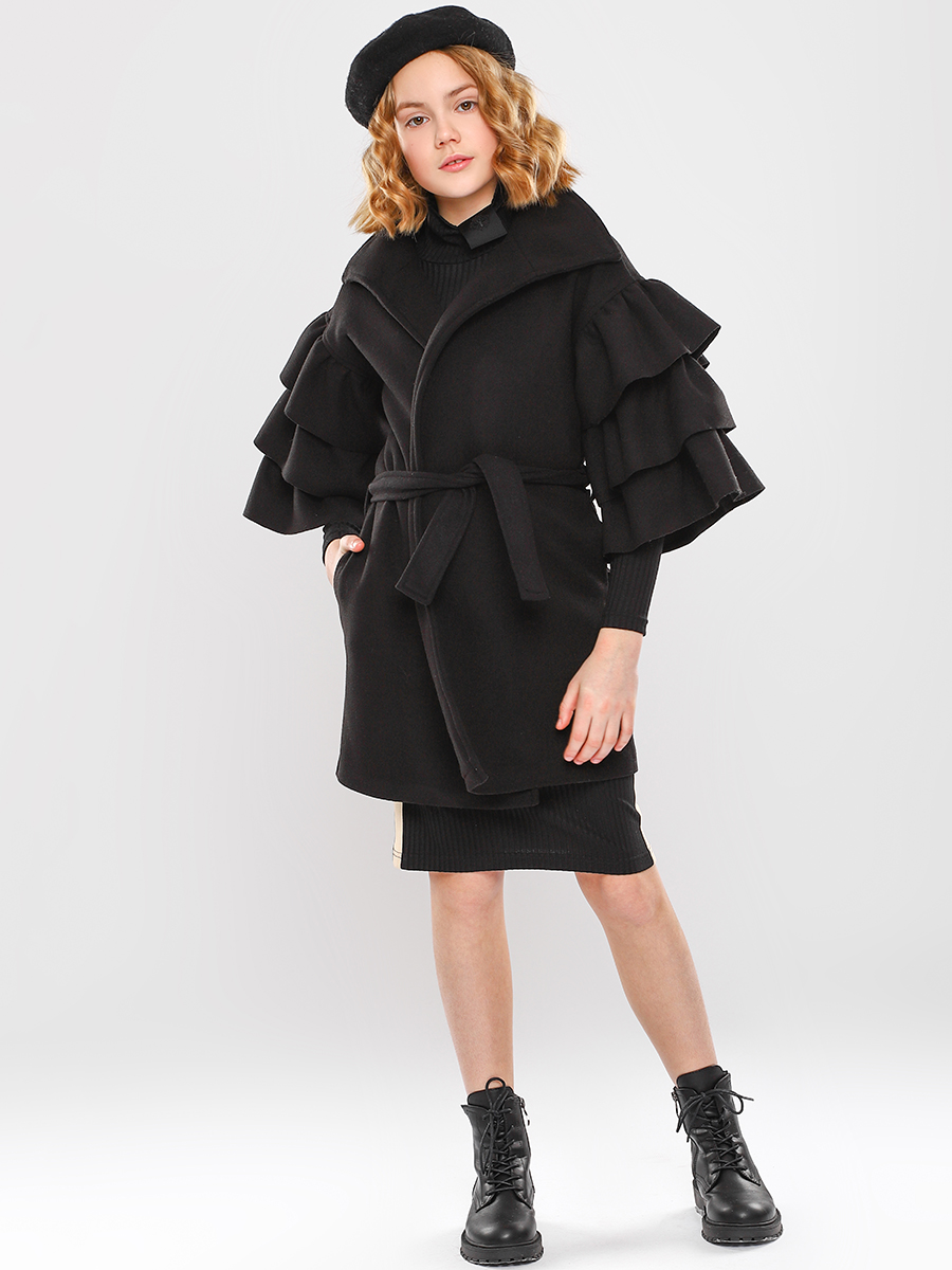 Пальто Gaialuna, размер 134, цвет черный G3361 - фото 6