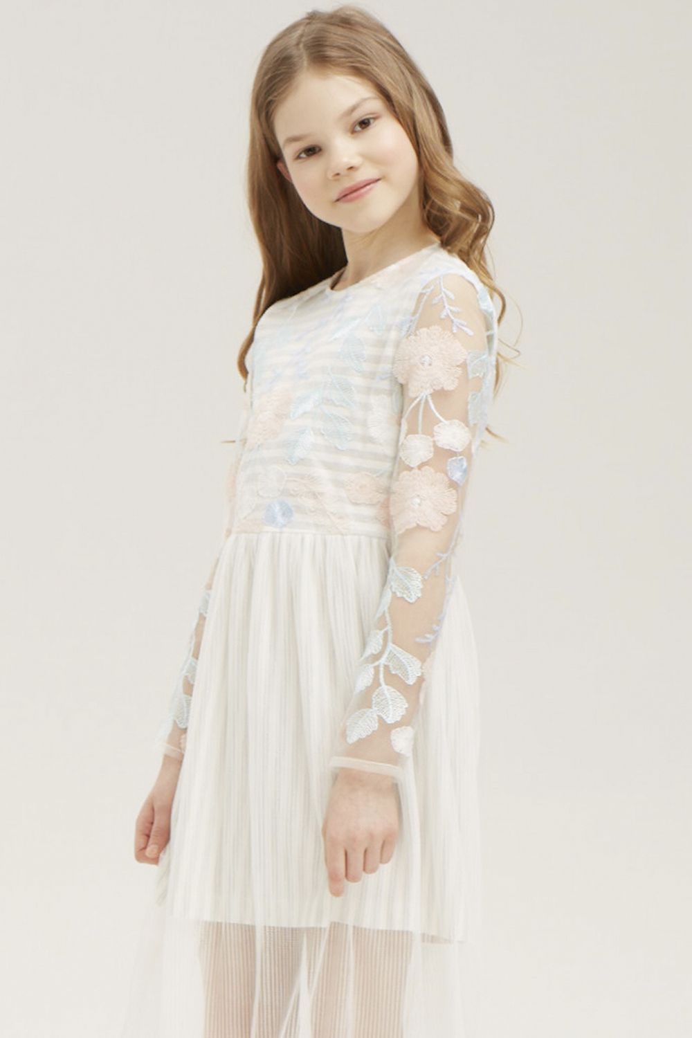 Платье Смена, размер 122, цвет серый 49008 - фото 1