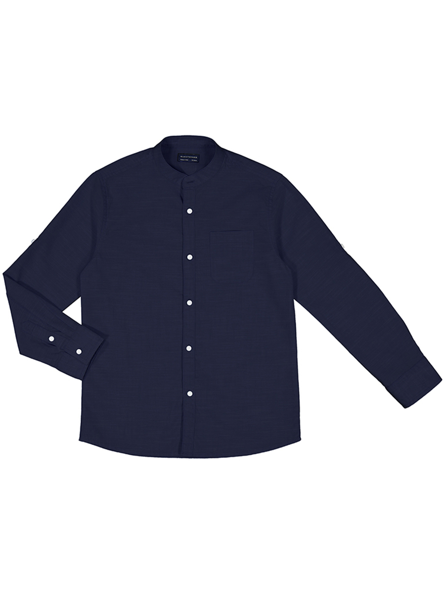 Рубашка Mayoral, размер 128, цвет синий 6.115/79 - фото 1