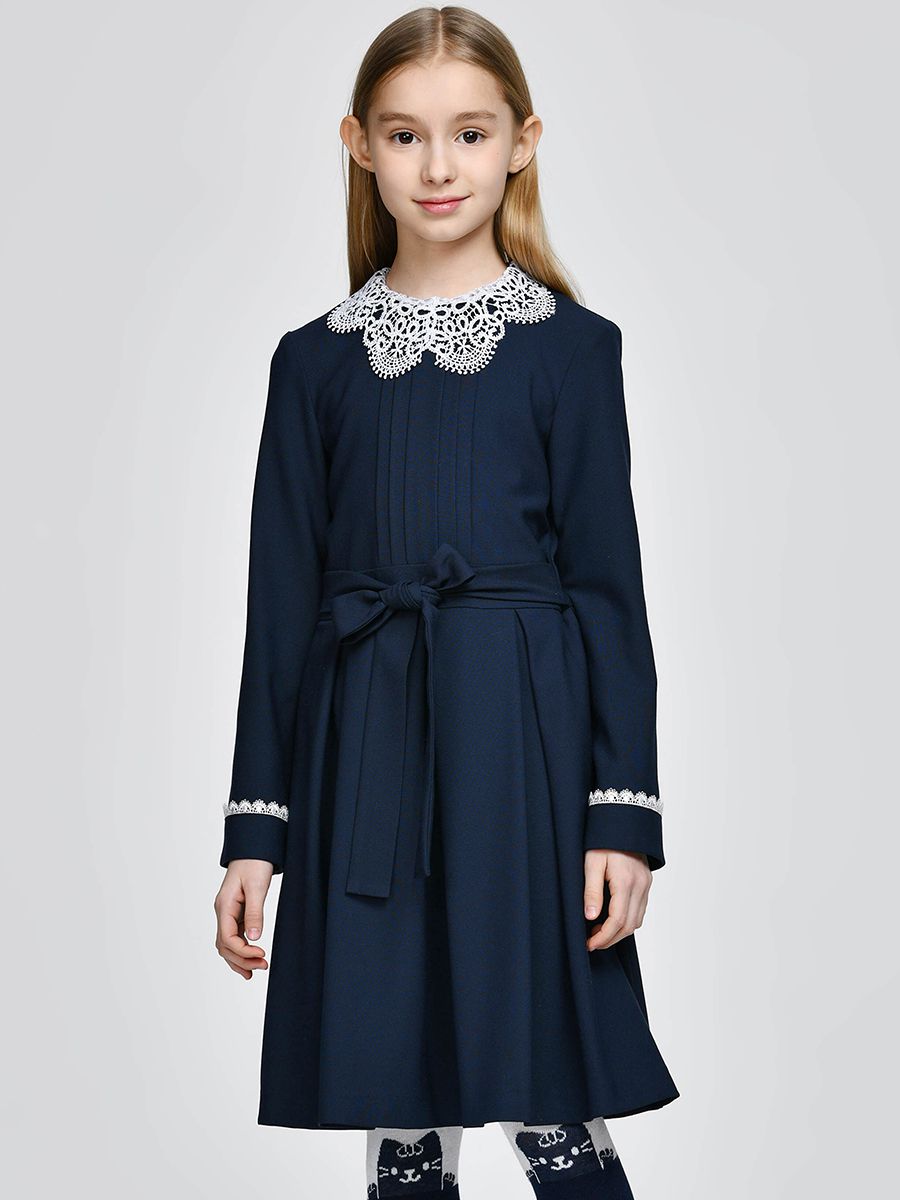 Платье Смена, размер 152 (76), цвет синий 10702 - фото 1