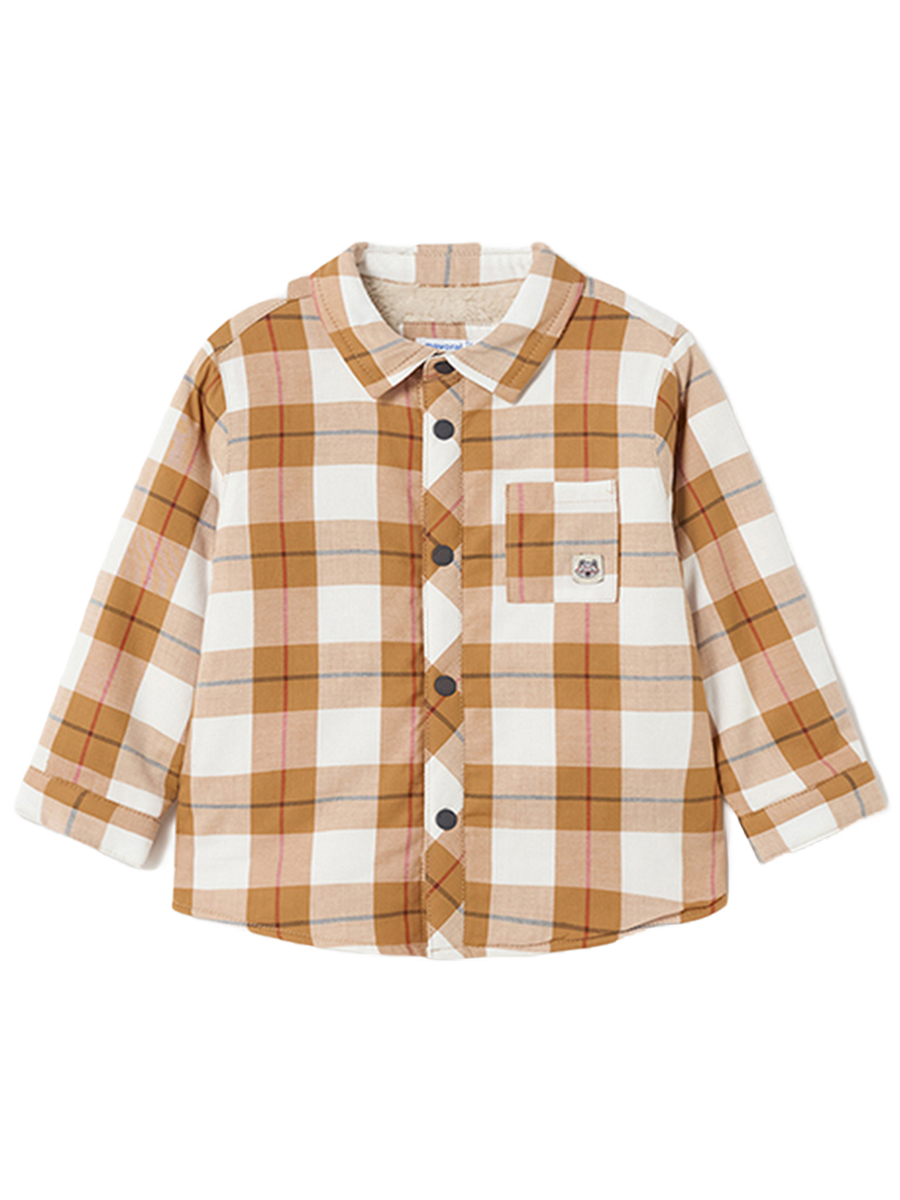 Рубашка Mayoral, размер 98, цвет коричневый 2.175/48 - фото 1