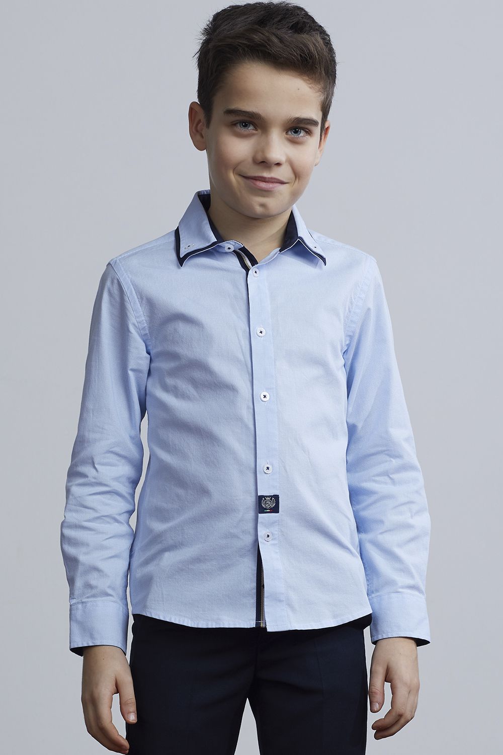Рубашка Silver Spoon, размер 122, цвет голубой - фото 1