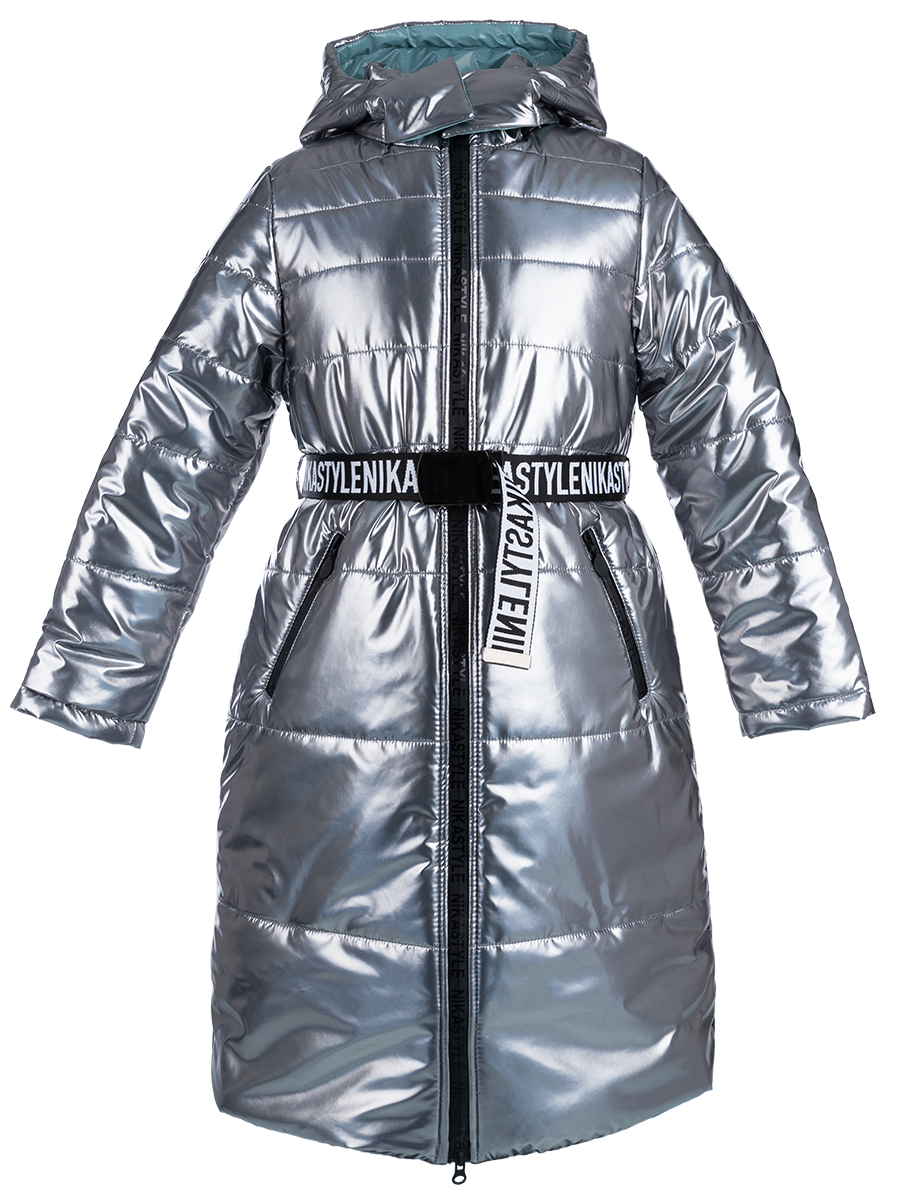 Пальто Nikastyle, размер 134 (68), цвет серый 6з2421 - фото 5