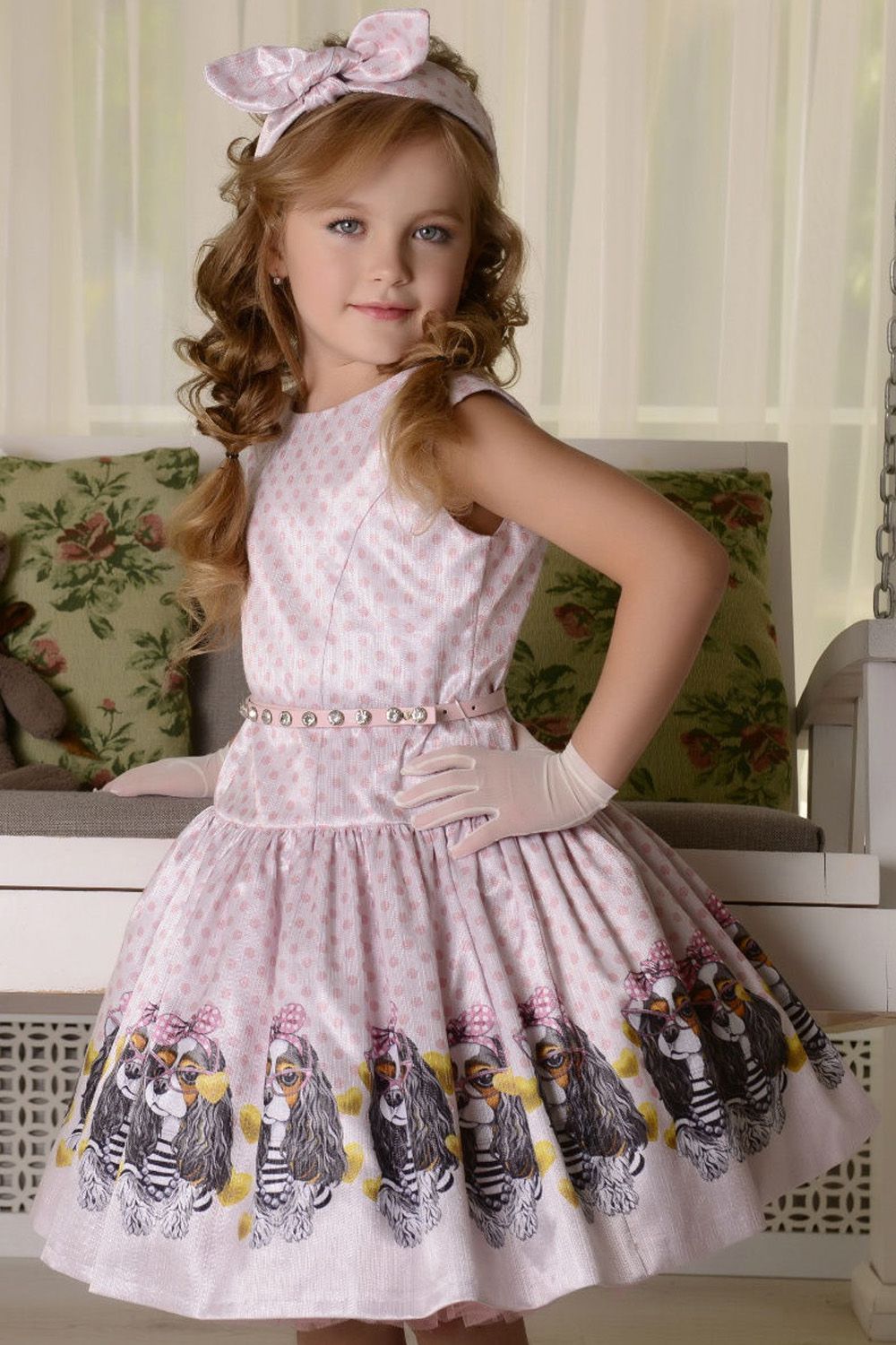 Платье Lila Style, размер 134 (32), цвет бежевый Bliss - фото 1