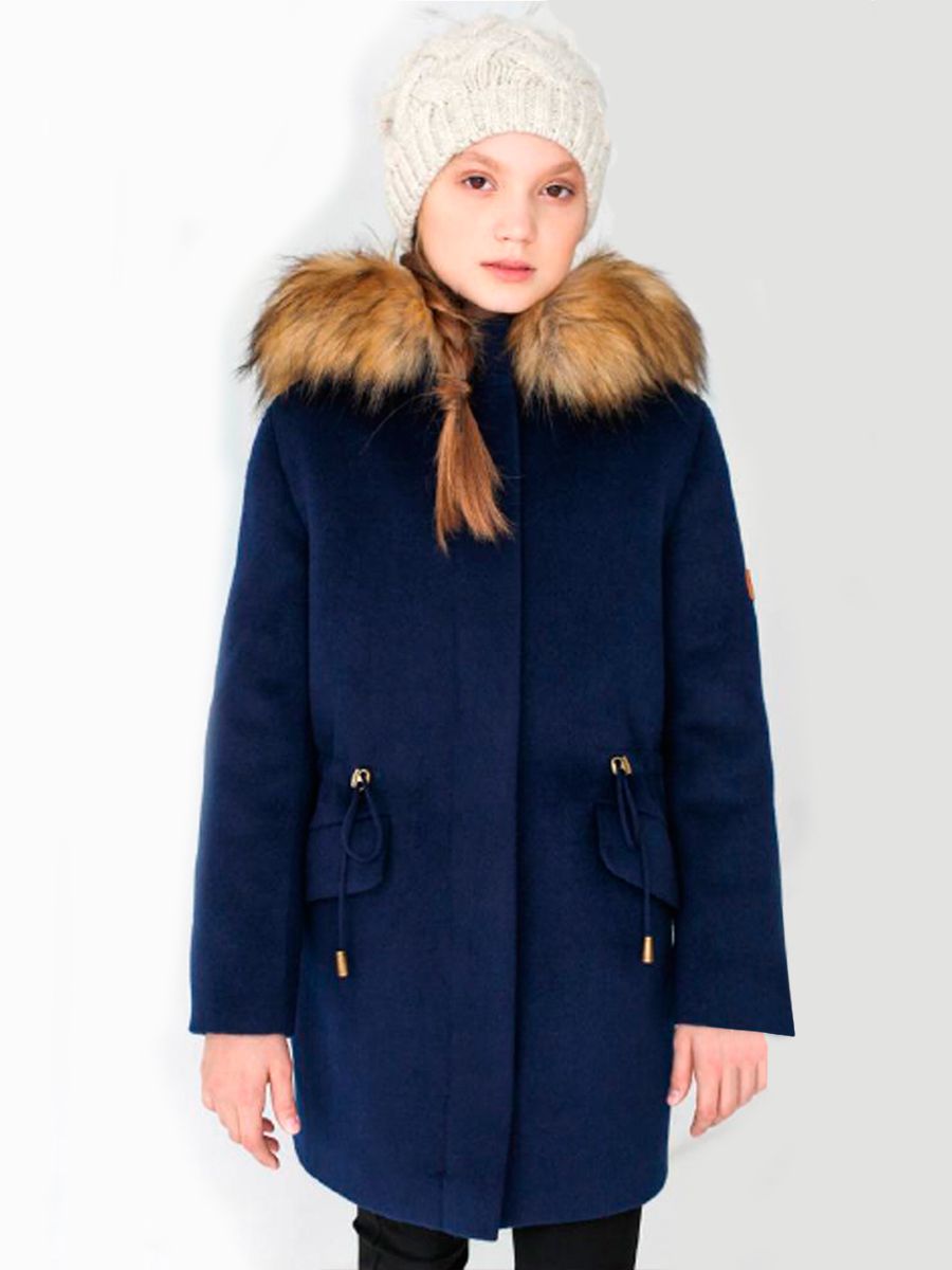 Пальто Mamma Mila, размер 134, цвет синий W18-P - фото 1